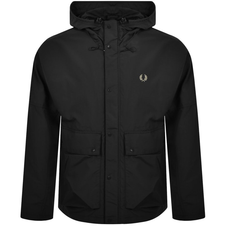 Fred Perry Cropped Ripstop Parka Jacket Black | Mainline